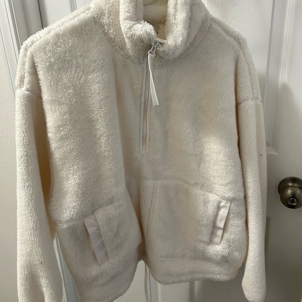 Cozy White Fleece Pullover